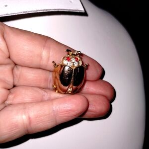 Vintage Gold Ladybug Brooch